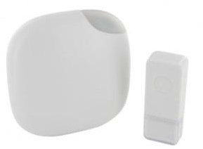 Enzo chacon draadloze deurbel set 100m design wit + flits - 8415021