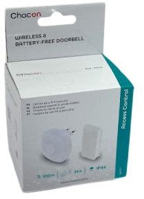 Enzo chacon draadloze deurbel set 100m plug-in batterijloos wit - 8415111