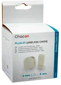 Enzo chacon draadloze deurbel set 300m plug-in design wit + flits - 8415101