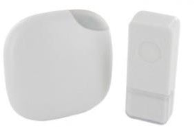 Enzo chacon draadloze deurbel set 300m plug-in design wit + flits - 8415101