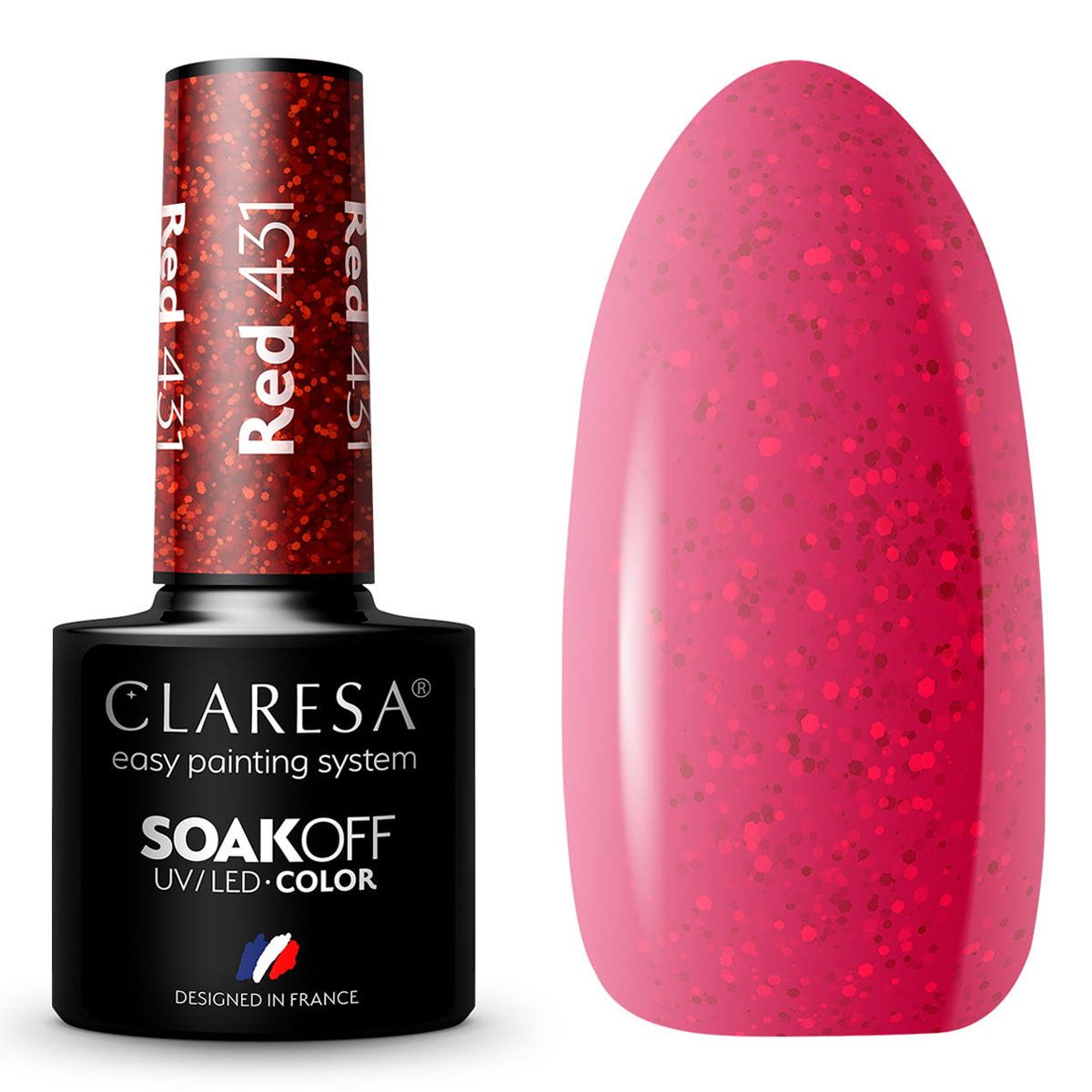 Claresa uv led gellak 5ml red 431 warm feelings