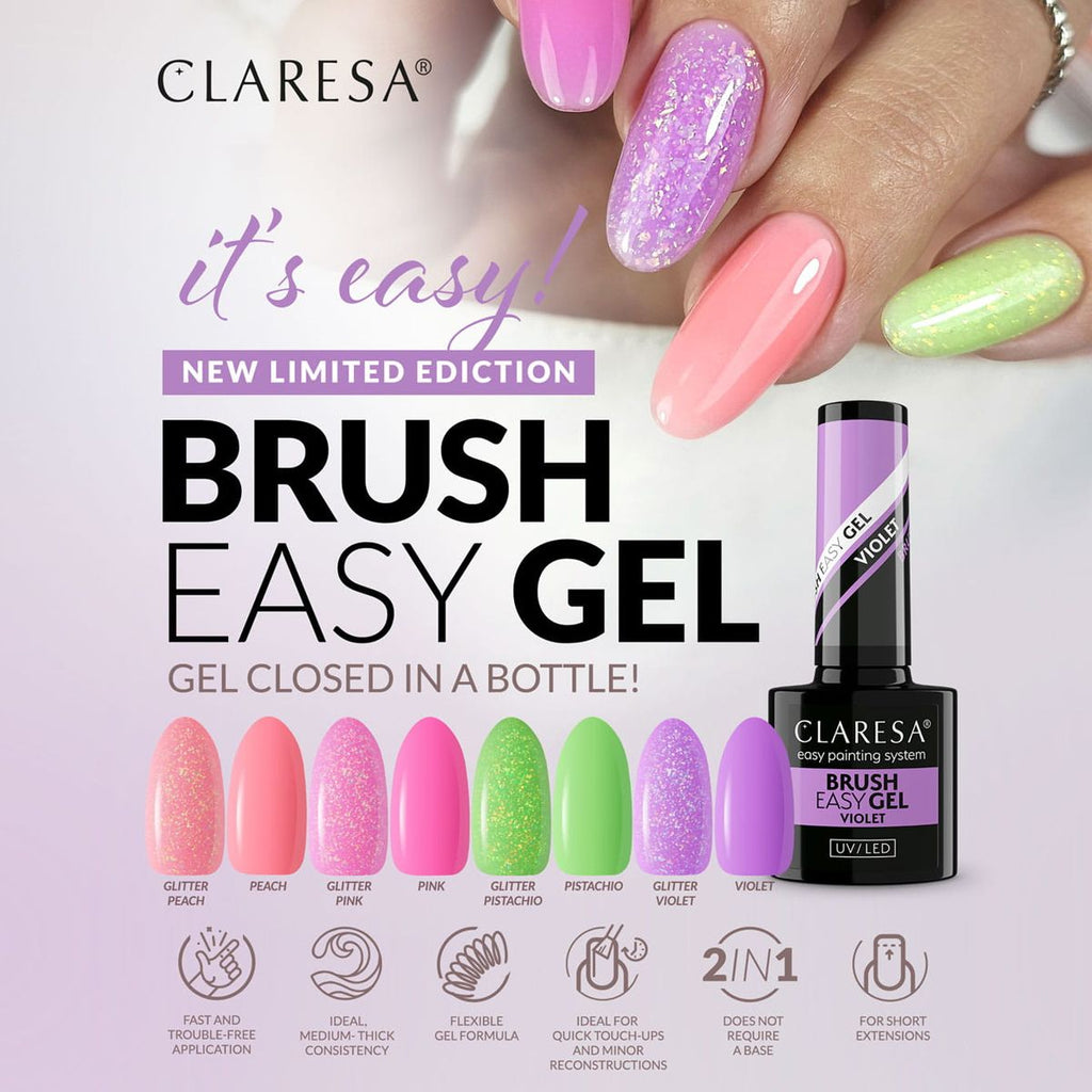 Claresa brush easy gel peach 5ml