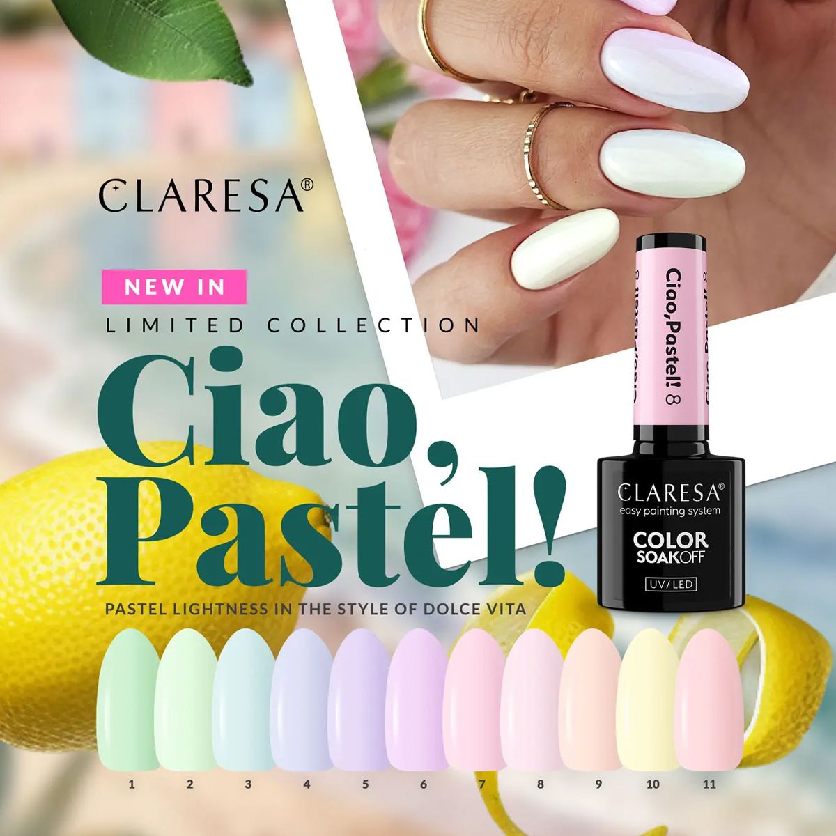 Claresa uv led gellak 5ml ciao pastel 11