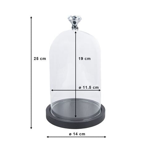 Clayre Eef 6GL2544 Kuppel Transparent 14x25 cm