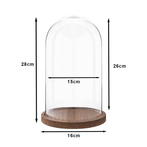 Clayre eef stolp 6gl1946 transparent 16x28 cm