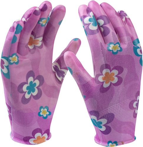 Connex handschoen tuin nitril bloem gr07 - cox938537