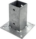 Connex paalhouder op plaat 71x71x150 vvz - hv4273