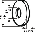 Cornat rozet 50x85mm kunststof sifon gr - tec353001r
