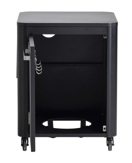 Cozze trolley werktafel opklapbaar met 1 deur zwart