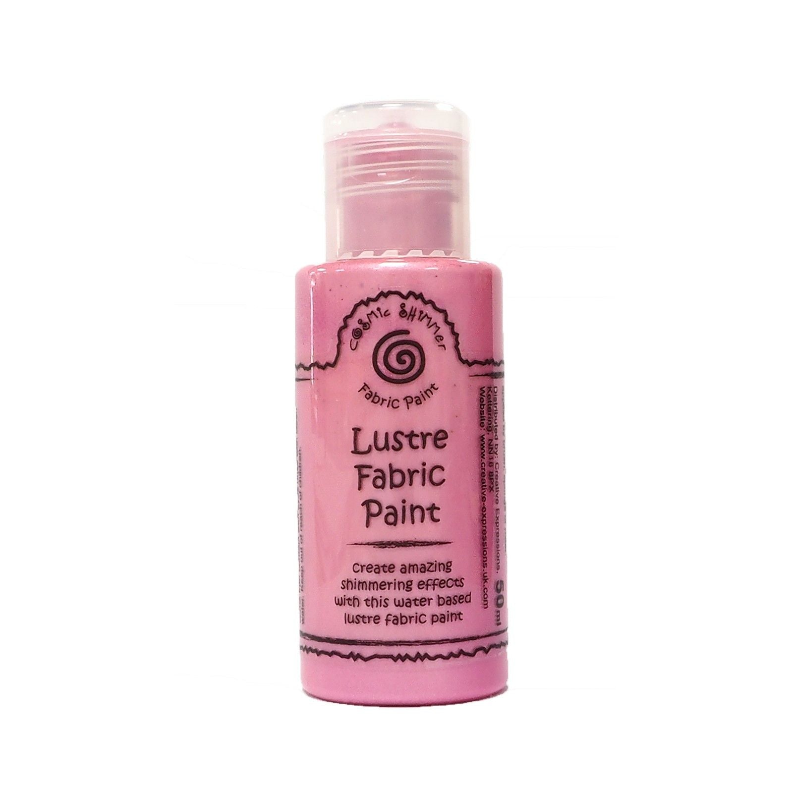 Cosmic shimmer • fabric lustre paint moroccan rose 50ml