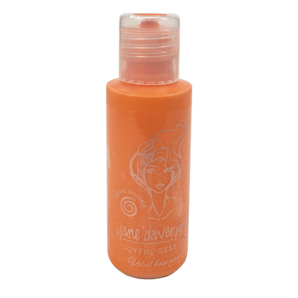 Cosmic shimmer • joyful gess-oh! velvet base paint optimistic orange 50ml