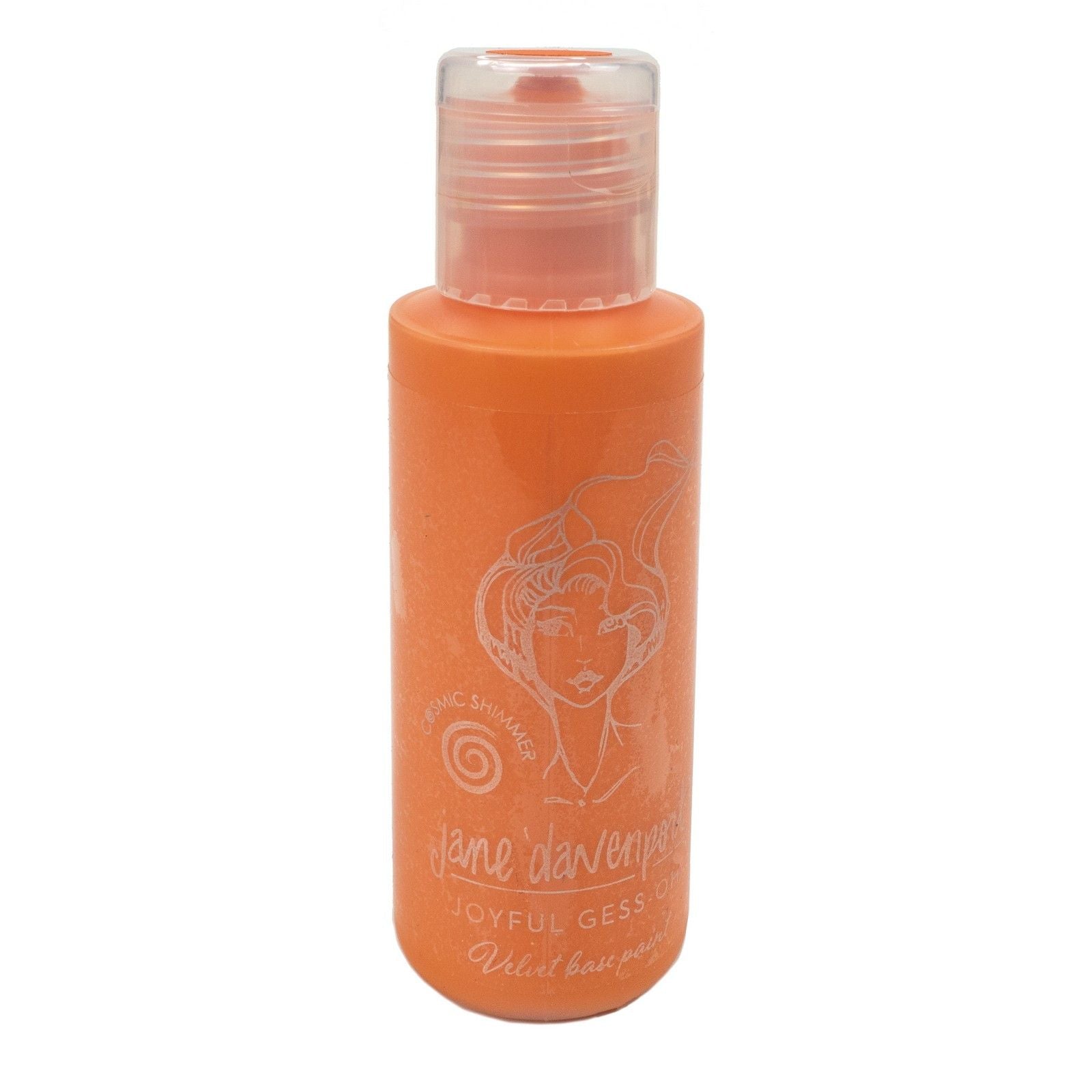 Cosmic shimmer • joyful gess-oh! velvet base paint optimistic orange 50ml