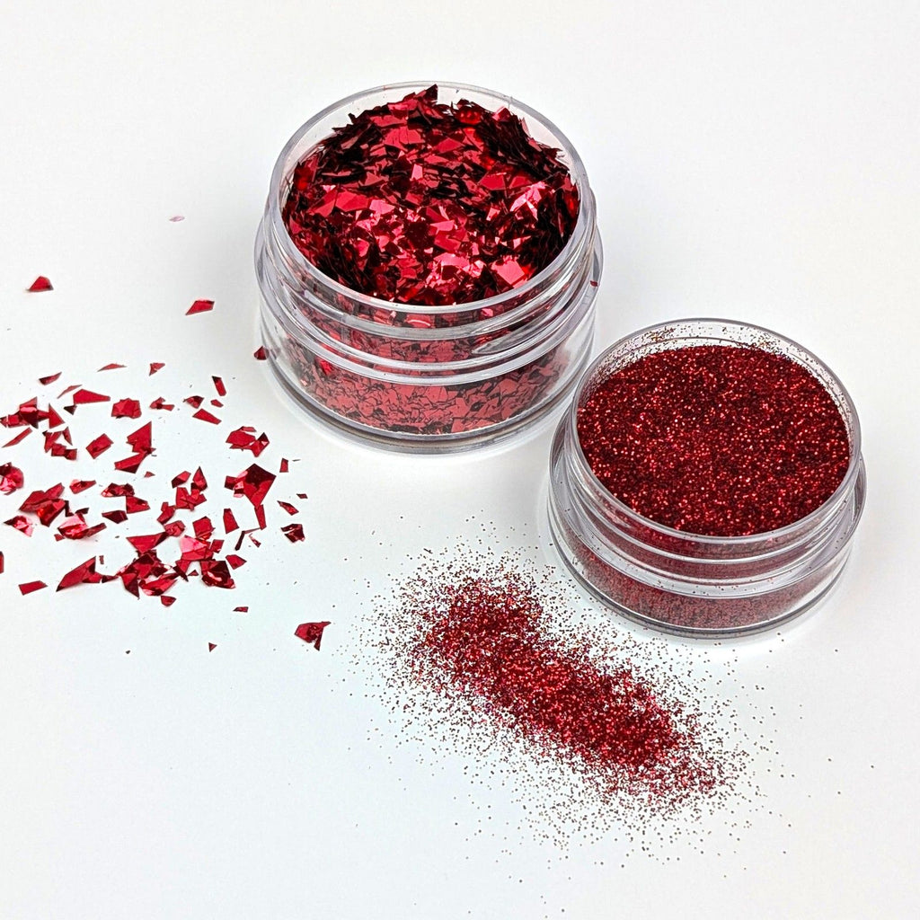 Cosmic shimmer • spangles cherry red set
