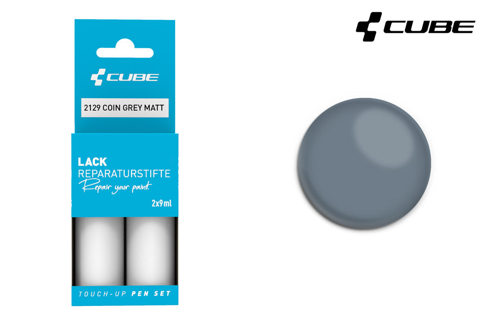 Cube touch-up pen set coin grey matt