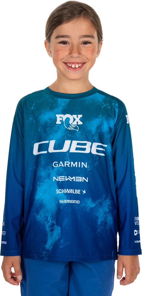 Cube rookie x actionteam - kids mtb long sleeve jersey