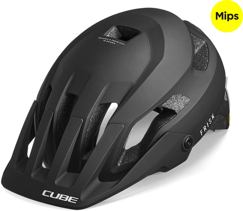 Cube fietshelm frisk - trailhelm - mips - 11 ventilatiegaten - verstelbaar - eps in-mould - 52-57 cm - m - zwart