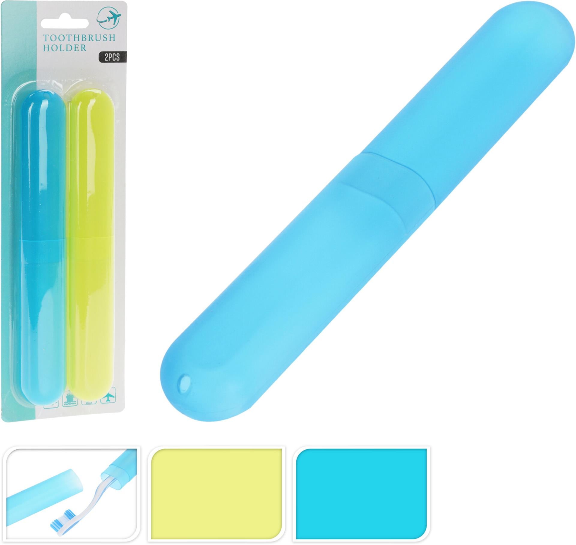 Tandenborstelhouder set wit grijs 19cm