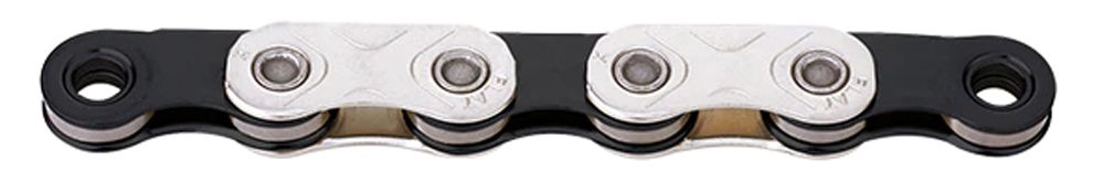 Kmc ketting x-flat waxed 12 13 speed - 126l - zilver zwart