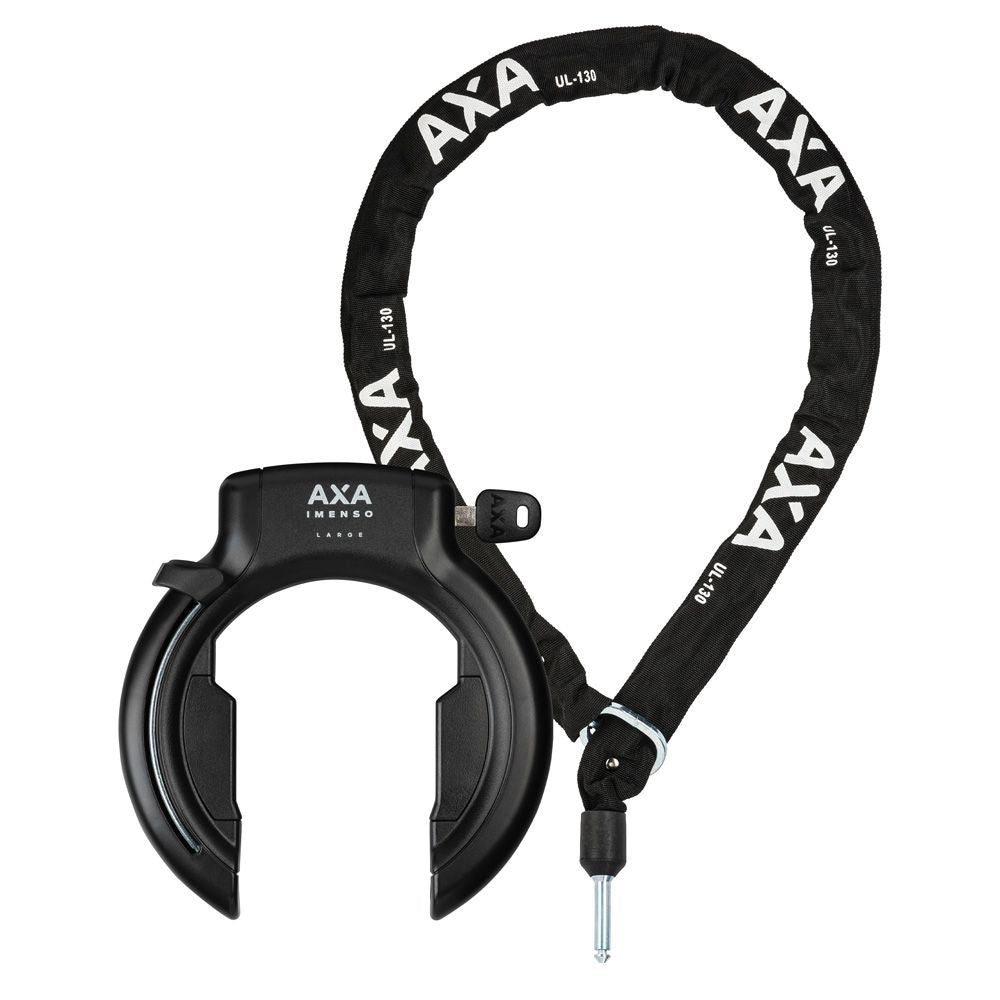 Rahmenschloss AXA Imenso L + Satteltasche + ULC130 Kette ART2