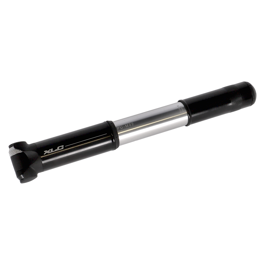 Xlc pu-m02 mtb mini fietspomp - aluminium - zwart zilver