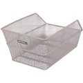 Basil fietsmand cento achtermand 24 x 38,5 x 11 cm - nude metallic