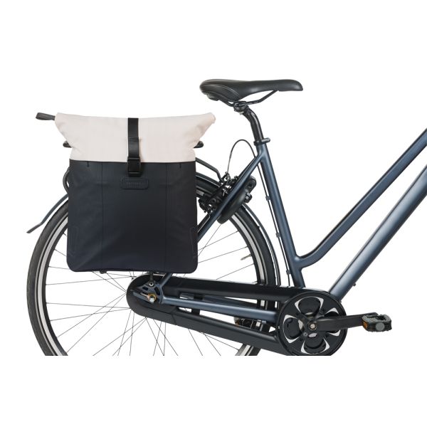 Basil Vive MIK 15-20L Fahrradtasche, 11 x 29 x 34 cm, schwarz-weiß