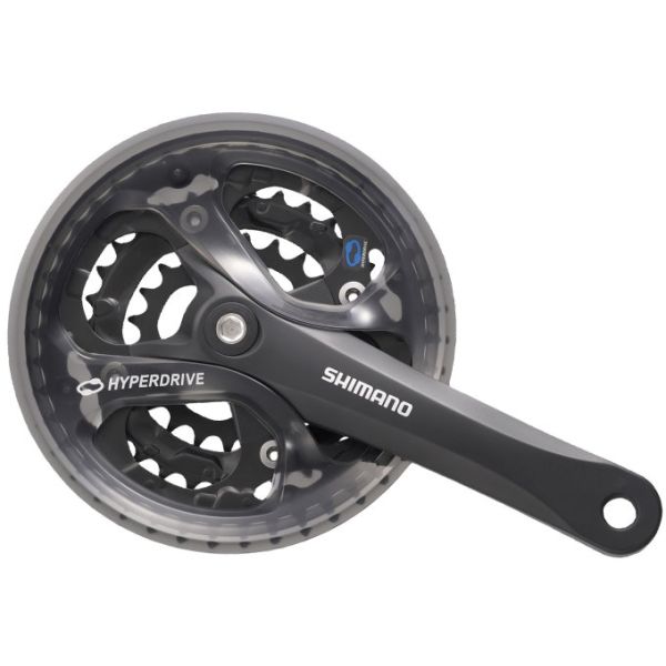 Kurbelgarnitur 7/8-fach Shimano Acera FC-M361 - 175 48 x 38 x 28T mit Kettenschutz - schwarz