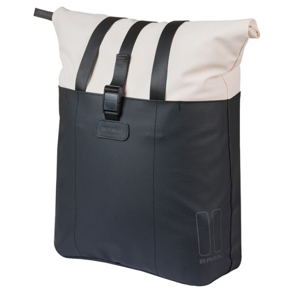 Basil Vive MIK 15-20L Fahrradtasche, 11 x 29 x 34 cm, schwarz-weiß