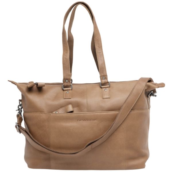 Neue Looxs Verla Fahrradtasche, 21 Liter, 34 x 18 x 44 cm, aus luxuriösem Leder, cognacfarben