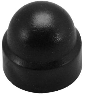 Dak gevel dak gevel afdekkap kunststof voor moer zwart ral9005 m10 | 50 stuks - 6305.50.01001