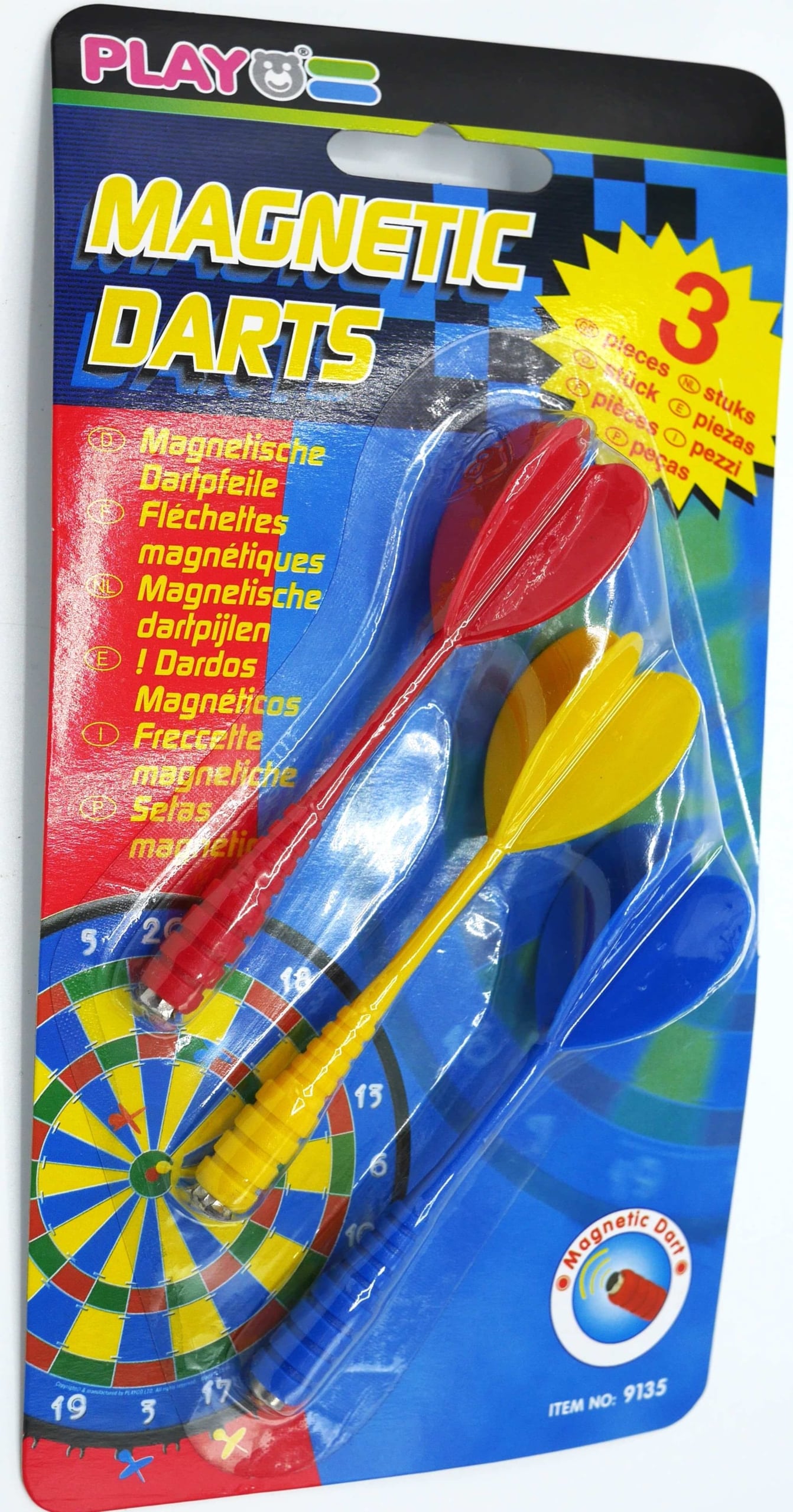 Playgo Magnetische Darts, 3 Stück, 10,5 cm lang