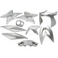 9-teiliges Kantenschutzplatten-Set für Yamaha Aerox bis 2014 – Metallic-Silber