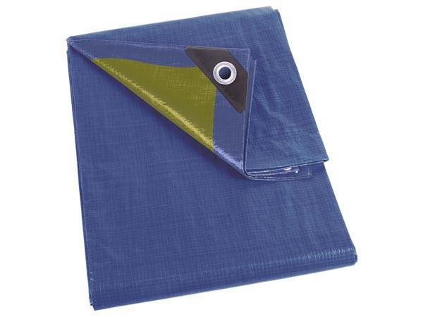 Dekzeil - blauw kaki - sterk - 5 x 6 m