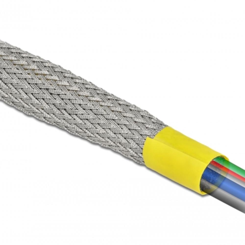 Delock geflochten slang voor emv afscherming rekbaar 2 m x 6 mm
