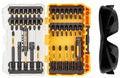 Dewalt accessoires 38-delige flextorq schroefbitset met zonnebril | in tough case - dt70740t-qz