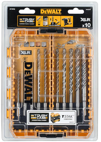 Dewalt accessoires betonborenset sds+ xlr | 10-delig | in tough case - dt70752-qz