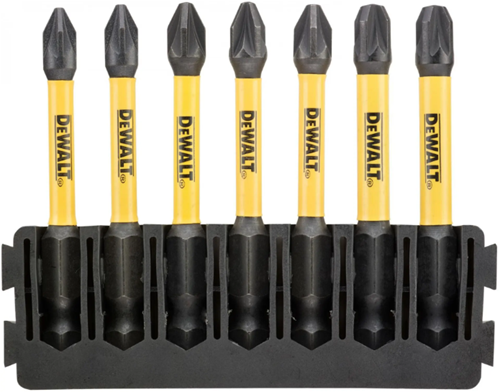 Dewalt accessoires bitset | houder + impact torsion | 57 mm | pz1 x2, pz2 x3, pz3 x2 - dt70822-qz