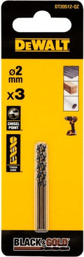 Dewalt accessoires black gold metaalboor | 2 mm - dt20512-qz