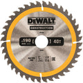 Dewalt accessoires cirkelzaagblad 190x30x40t, positief 10°, kerf 2,6mm - dt1945-qz
