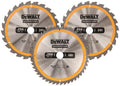 Dewalt accessoires cirkelzaagblad 3 pack 250x30mm : 2x dt1956-qz + 1x dt1957-qz - dt1963-qz