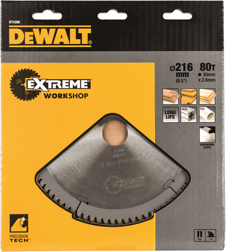 Dewalt accessoires cirkelzaagblad s40 216x30x80t - dt4286-qz