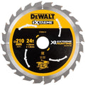 Dewalt cirkelzaagblad voor hout | extreme runtime | ø 210mm asgat 30mm 24t - dt99565-qz