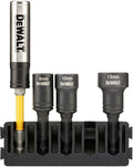 Dewalt accessoires houder + impact magnetische zeskantdoppen (reinigbaar) | 5 stuks | 8 mm, 10 mm, 13 mm + flextorq schroefgeleider - dt70827-qz