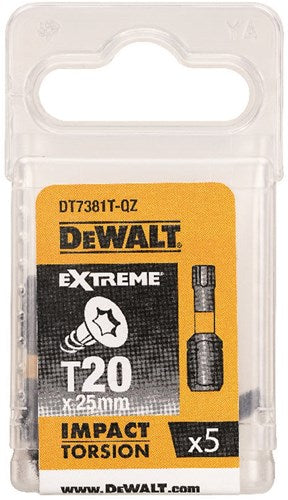 Dewalt accessoires impact torsion 25mm torx t20 - dt7381t-qz