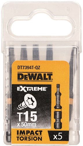 Dewalt accessoires impact torsion 50mm torx t15 - dt7394t-qz