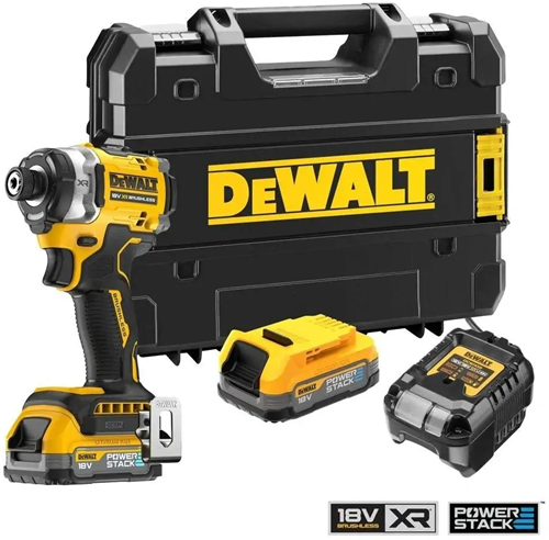 Dewalt dcf860e2t accu slagschroevendraaier 282nm 18v xr 1.7ah powerstack in tstak