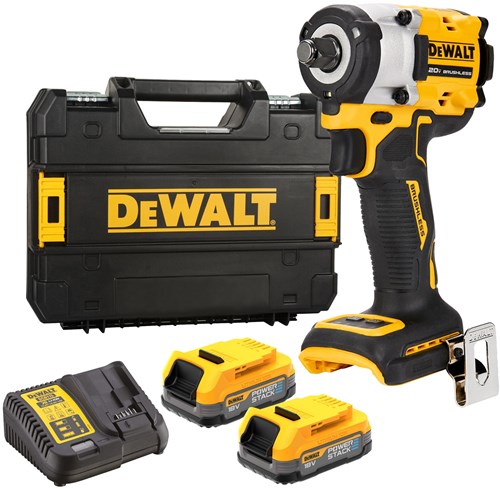 Dewalt dcf921e2t accu slagmoersleutel | set | met frictiering 1 2” | 18v xr powerstack | in tstak - dcf921e2t-qw