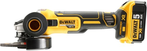 Dewalt accu haakse slijper 125mm 18v 5.0ah