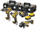 Dewalt dck384p2t-qw | 18v xr combiset | dcd796 + dcf887 + dcg405 | 2 x 5.0ah accu en multilader | 2x tstak - dck384p2t-qw
