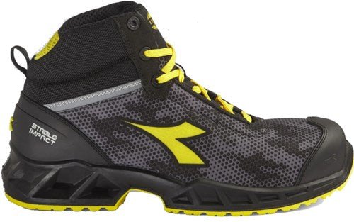 Diadora werkschoen shark stable imp mid s3s 181157 | zwart geel | maat 42 - 8053607617913